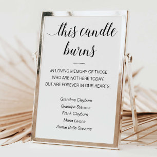 Póster Esta vela arde en nombres de memoria amorosa Boda