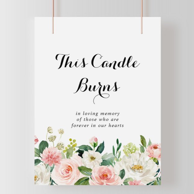 Póster Esta vela arde letrero de simple follaje verde flo (Subido por el creador)