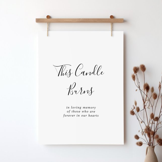Póster Esta vela arde letrero simple minimalista (Subido por el creador)