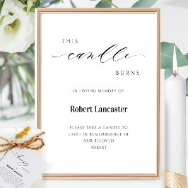 Póster Esta Vela arde, monumento conmemorativo, Rótulo de