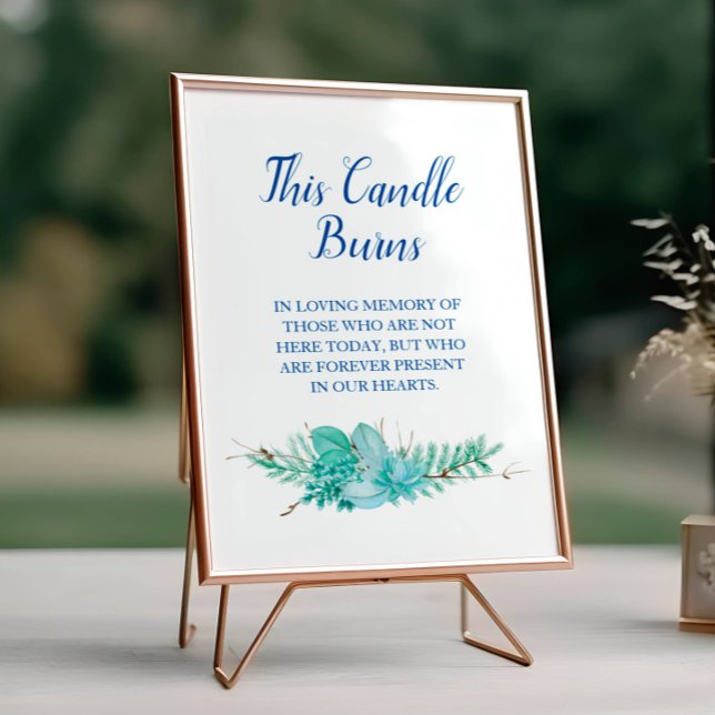 Póster Esta vela quema el monumento al Boda azul verde (Subido por el creador)
