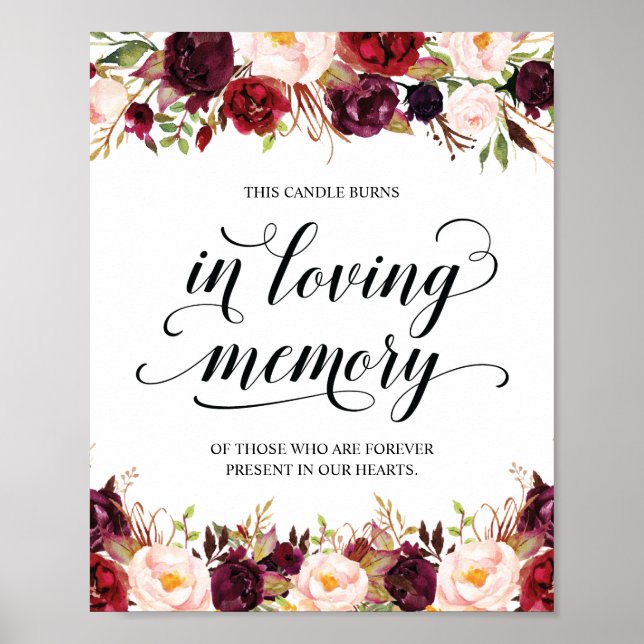 Póster Esta vela se quema en el amoroso Rótulo conmemorat (Frente)