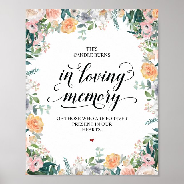 Póster Esta vela se quema en el amoroso Rótulo conmemorat (Frente)