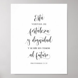 Póster Está Vestida De Fortaleza Y Dignidad
