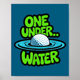 Póster Estaba uno bajo hoy divertido peligro de agua