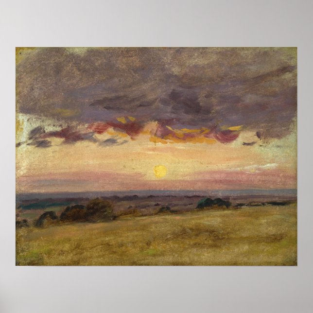 Póster Estabilidad - Noche de verano con nubes de torment (Frente)
