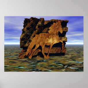 Póster Establecer en piedra