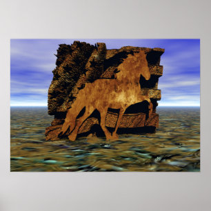 Póster Establecer en piedra