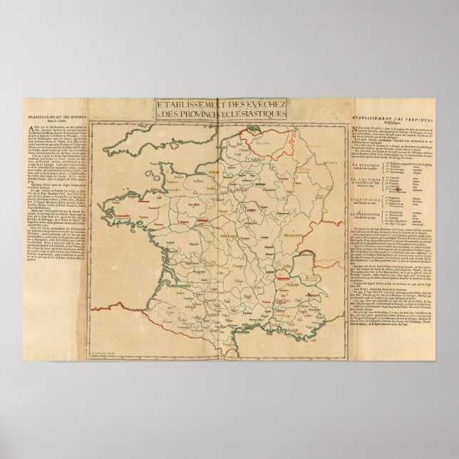 Póster Establecimientos de Francia (Frente)