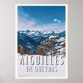 Póster Estación Affiche Aiguilles en Queyras