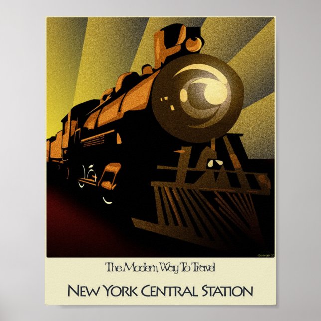 Póster Estación Central Art Deco Poster de Nueva York (Frente)