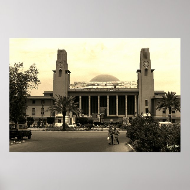 Póster Estación central de ferrocarril de Bagdad Irak ant (Frente)