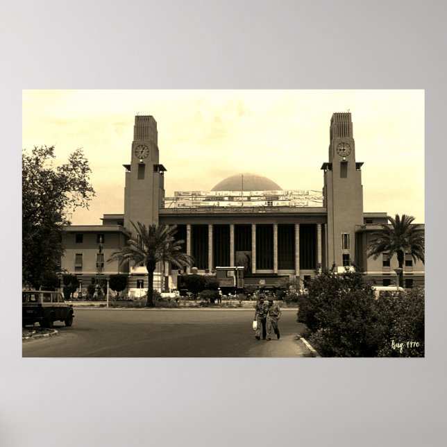 Póster Estación central de ferrocarril de Bagdad Irak ant (Frente)