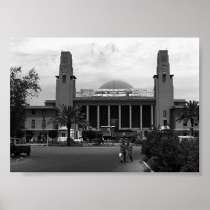 Póster Estación central Vintage Iraq Baghdad