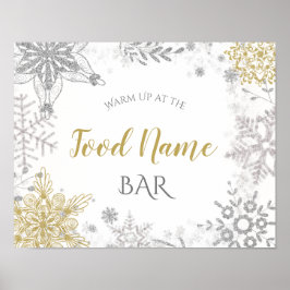 Póster Estación de alimentos Winter Wonderland Silver Gol