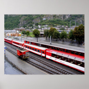 Póster Estación de Brig en Suiza