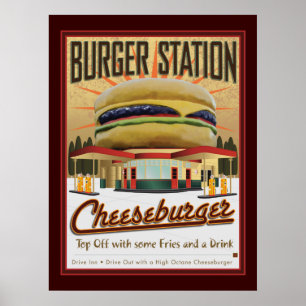 Póster Estación de Burger-Poster