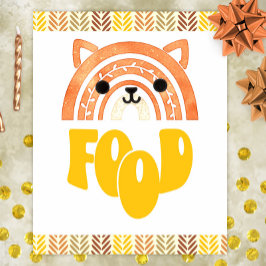 Póster Estación de comida 8x10 Cumpleaños Boho Woodland F