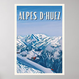Póster Estación de esquí Affiche Alpe d'Huez