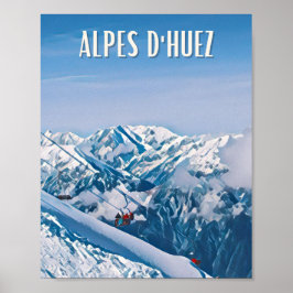 Póster Estación de esquí Affiche Alpe d'Huez