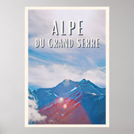 Póster Estación de esquí Affiche Alpe du Grand Serre