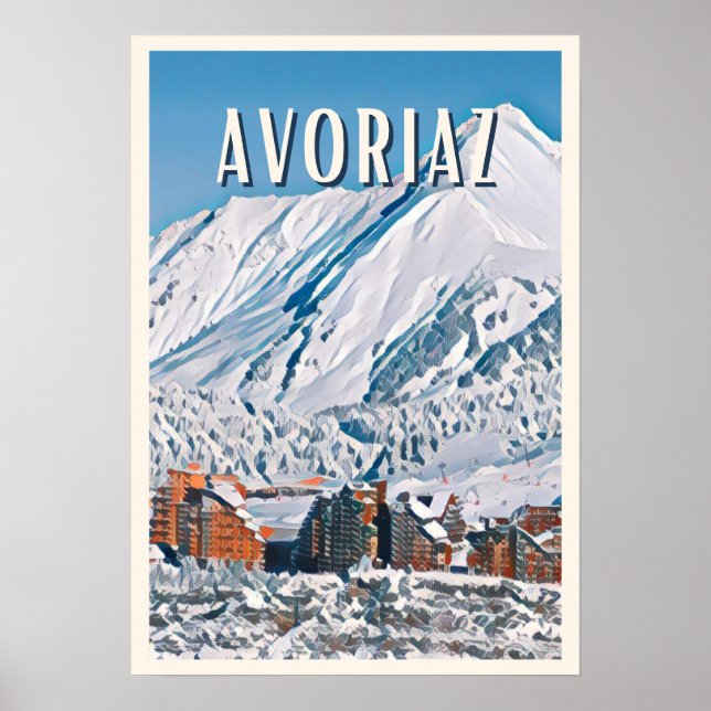 Póster Estación de esquí Affiche Avoriaz (Frente)