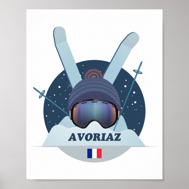 Póster Estación de esquí Affiche Avoriaz (Frente)