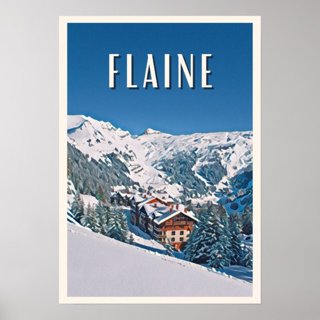 Póster Estación de esquí Affiche Flaine (Frente)