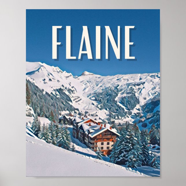 Póster Estación de esquí Affiche Flaine (Frente)