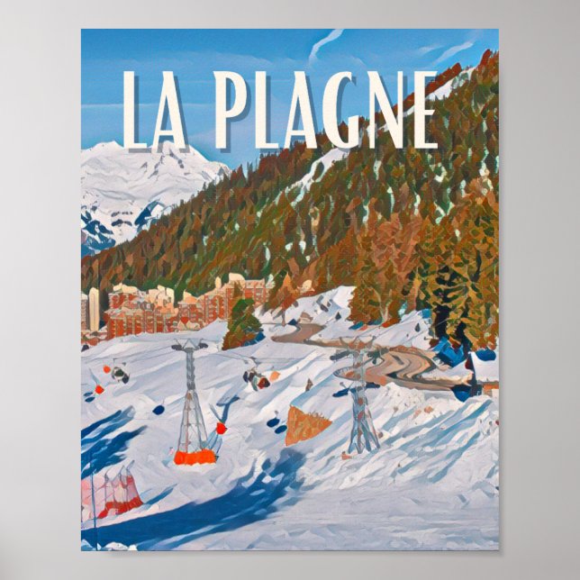 Póster Estación de esquí Affiche La Plagne (Frente)