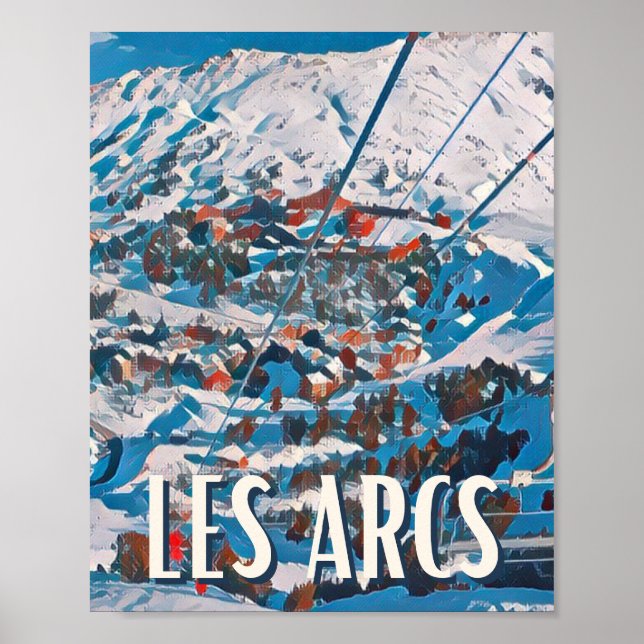 Póster Estación de esquí Affiche Les Arcs (Frente)