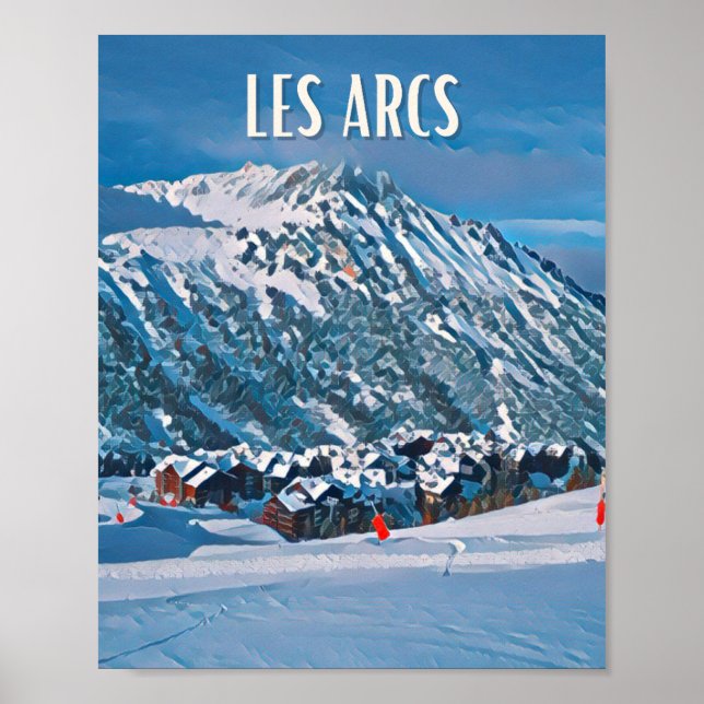 Póster Estación de esquí Affiche Les Arcs (Frente)