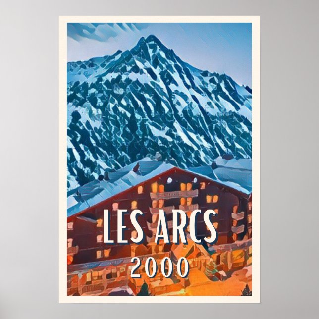 Póster Estación de esquí Affiche Les Arcs 2000 (Frente)