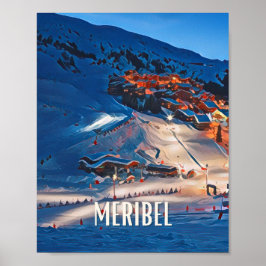 Póster Estación de esquí Affiche Méribel
