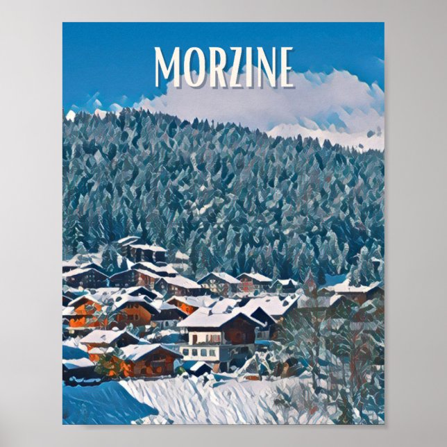 Póster Estación de esquí Affiche Morzine (Frente)