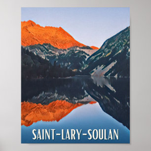 Póster Estación de esquí Affiche Saint-Lary-Soulan