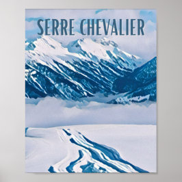 Póster Estación de esquí Affiche Serre Chevalier