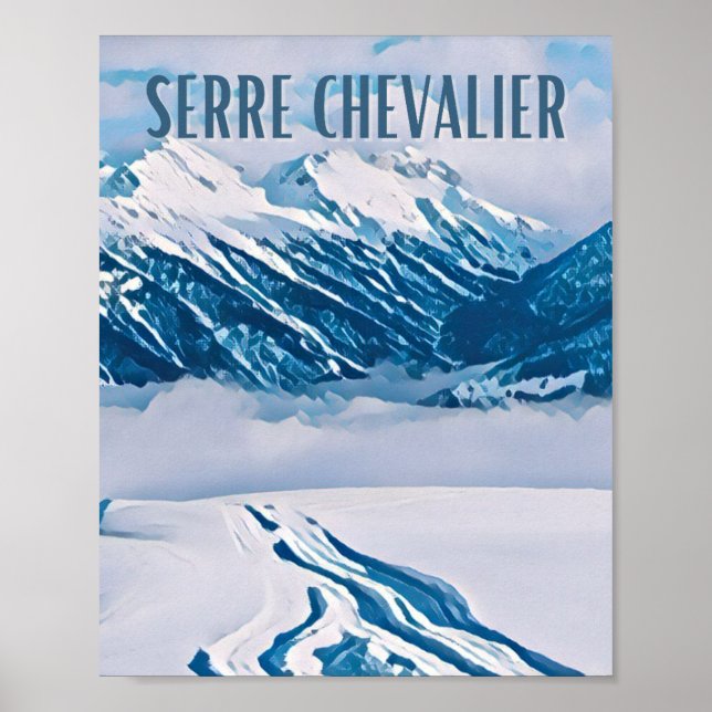Póster Estación de esquí Affiche Serre Chevalier (Frente)