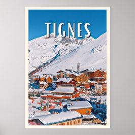 Póster Estación de esquí Affiche Tignes