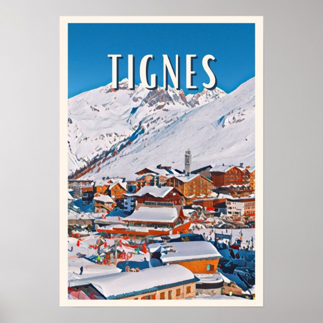 Póster Estación de esquí Affiche Tignes (Frente)