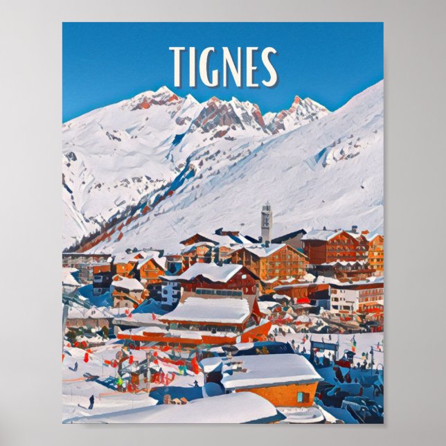 Póster Estación de esquí Affiche Tignes (Frente)