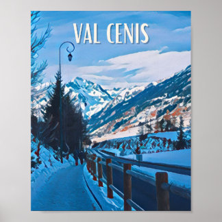 Póster Estación de esquí Affiche Val-Cenis