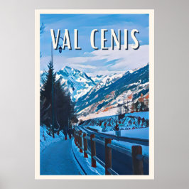 Póster Estación de esquí Affiche Val-Cenis