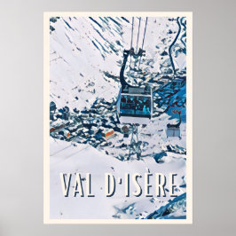 Póster Estación de esquí Affiche Val d'Isère