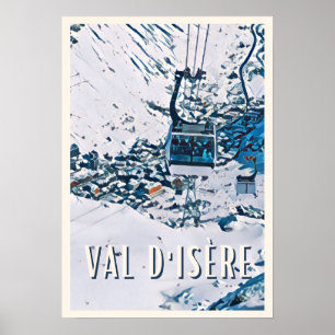 Póster Estación de esquí Affiche Val d'Isère