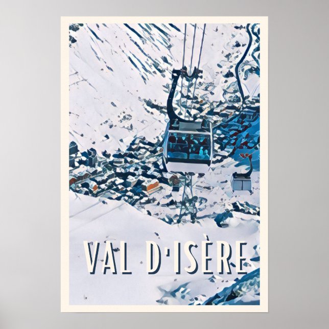 Póster Estación de esquí Affiche Val d'Isère (Frente)