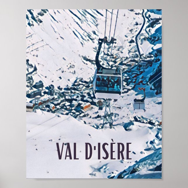 Póster Estación de esquí Affiche Val d'Isère (Frente)