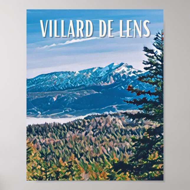 Póster Estación de esquí Affiche Villard-de-Lens (Frente)