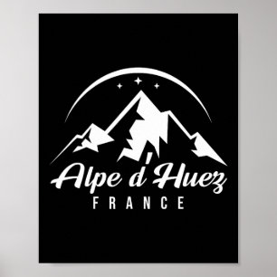 Póster Estación de esquí Alpe D'huez France Ski Ski Snowb