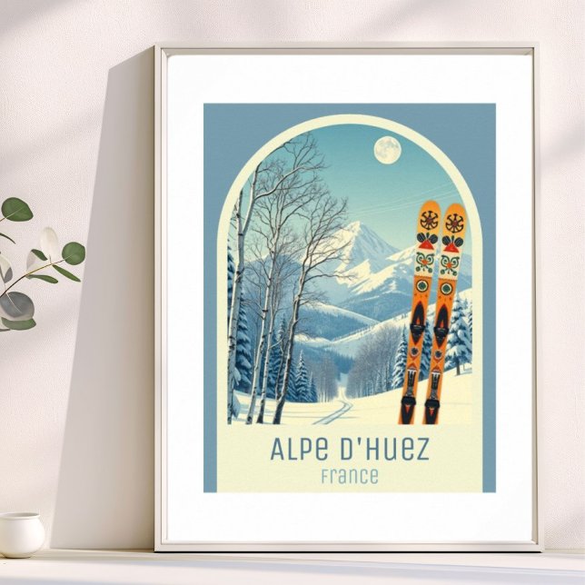 Póster Estación de esquí Alpe d'Huez Francia  (Subido por el creador)